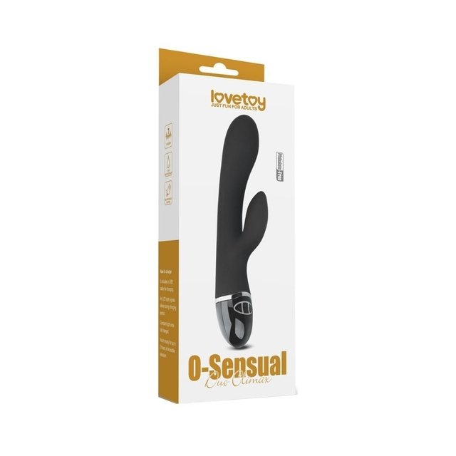 O-SENSUAL CLIT DUO CLIMAX- Estimulador doble Motor Carga Usb 21 cm
