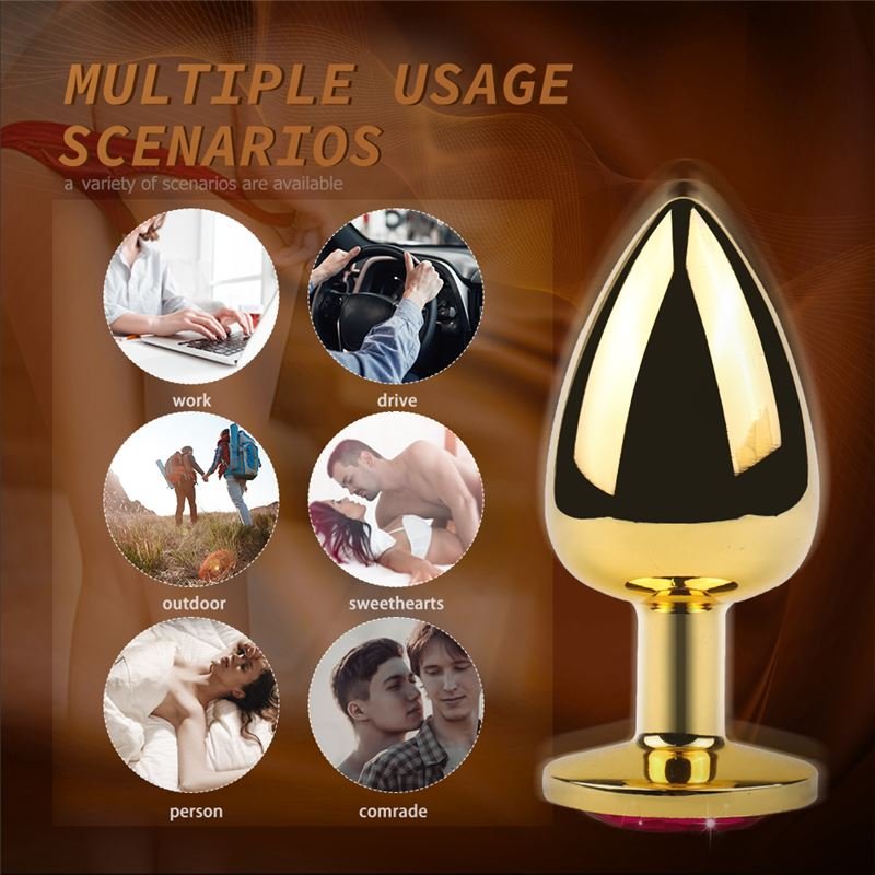 Plug Anal Metalico Set 3 Piezas Dorado - Imagen 5