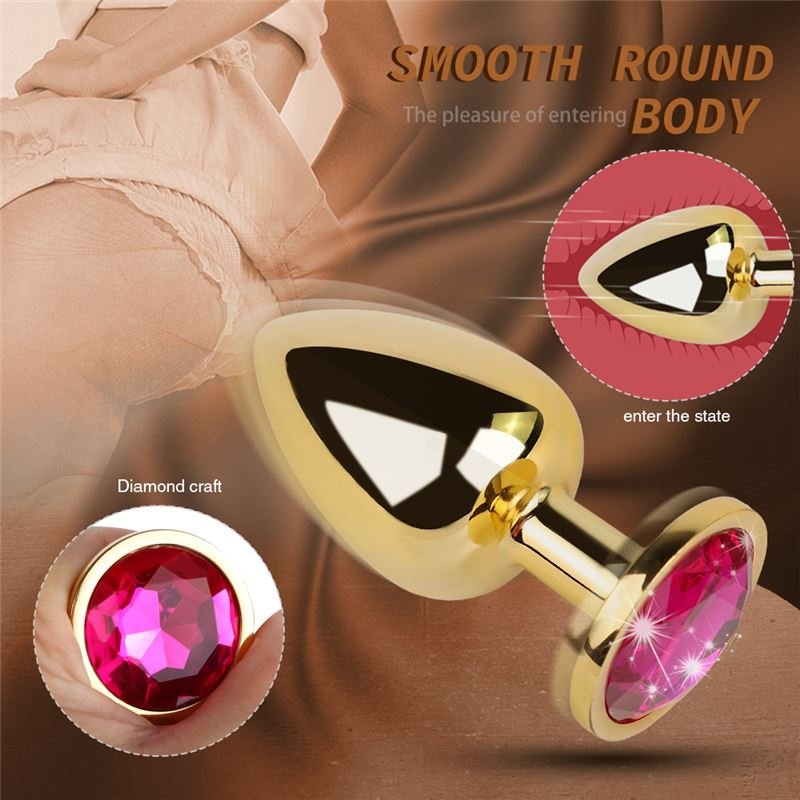 Plug Anal Metalico Set 3 Piezas Dorado - Imagen 8