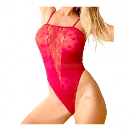 Body Semitransparente con Encaje Malena .-