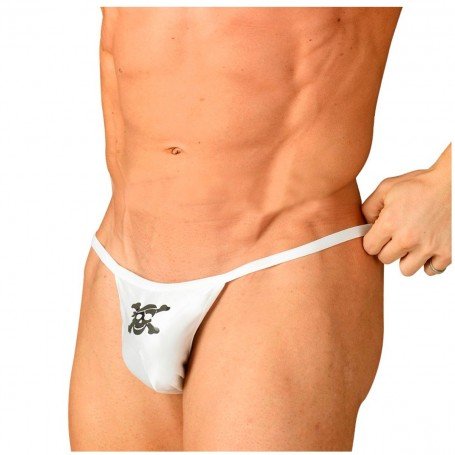Tanga Less Masculina Pirata + Parche de ojo Blanca Pasionel - Imagen 2