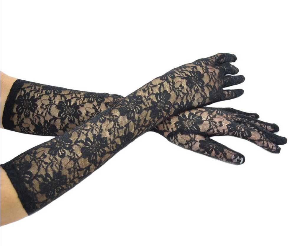 Guantes de encaje Sexy Eden Negro .- - Imagen 2
