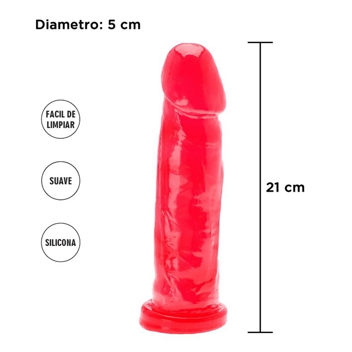 Dildo Jelly ROJO 19 cm