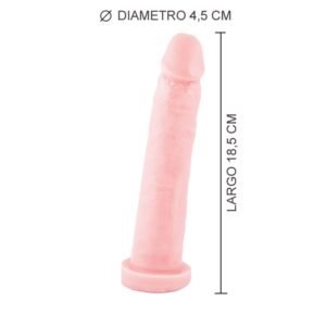 Dildo Silicona 18,5 cm apto arnes