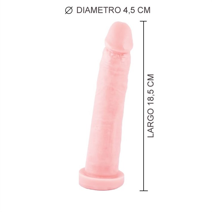Dildo Silicona 18,5 cm apto arnes