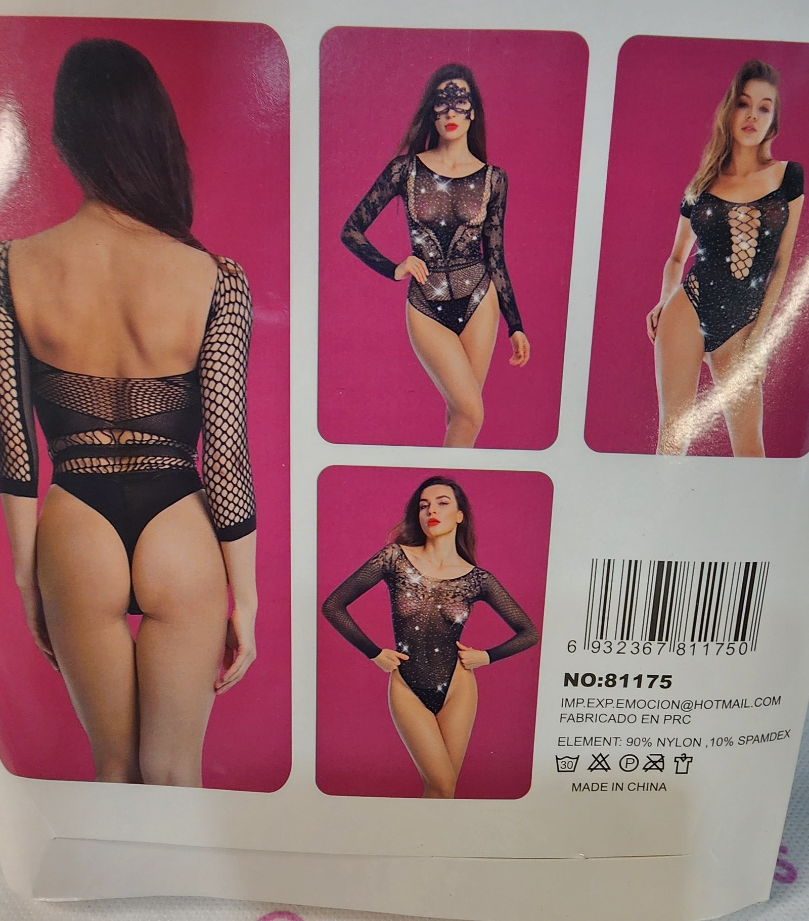 Body Sexy con mangas Lycra 81175 .- - Imagen 3