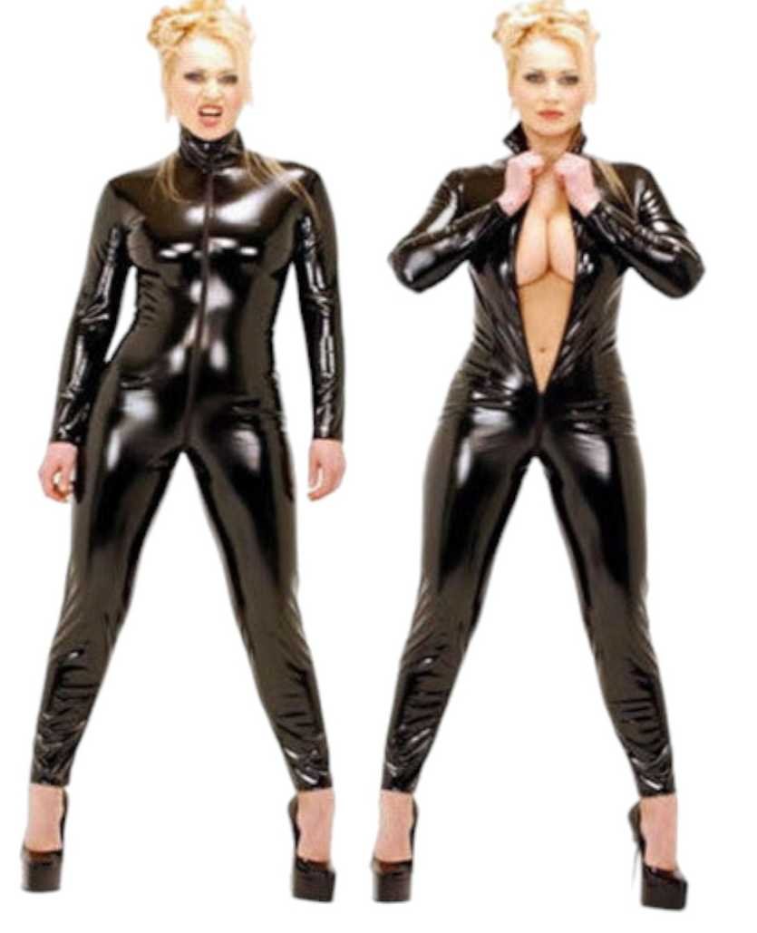 CATSUIT Se 419 negro vinilo .-