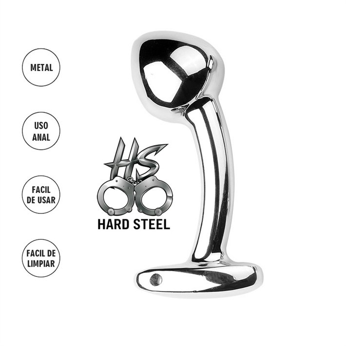 Plug anal metalico curvado 6 cm