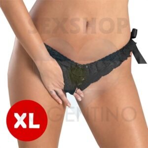 Vedetina XL abrierta puntilla c/lazo lateral .-
