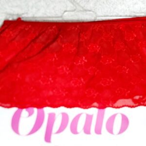 Pollera Tul Bordado Rojo .-