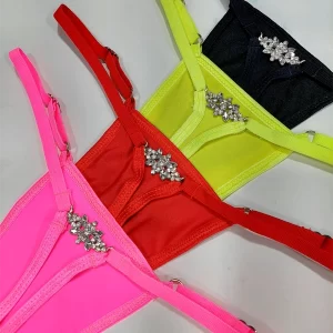 TANGA HILO FLOR STRASS