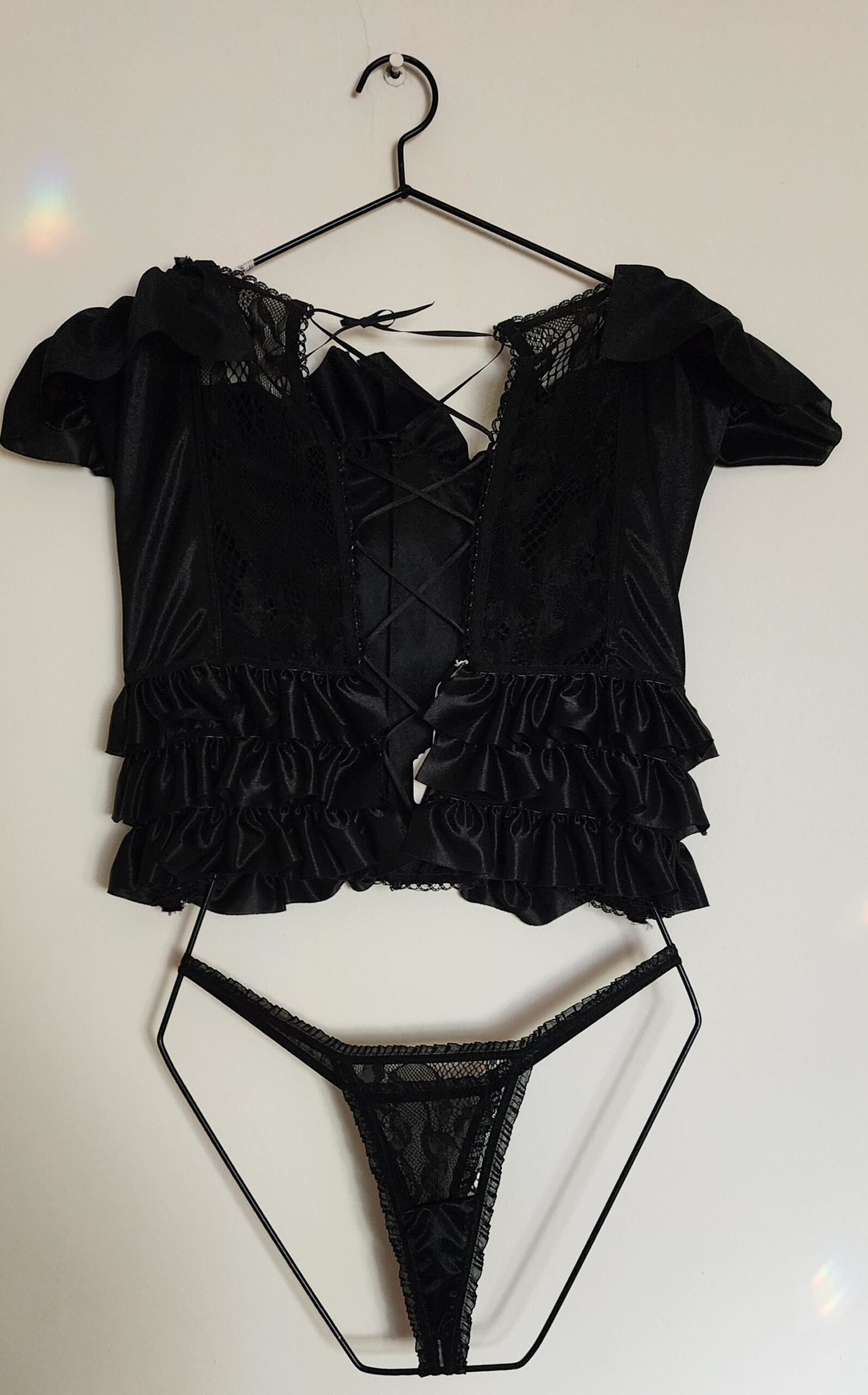 Corset de raso + less .- - Imagen 2