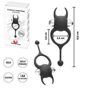 Anillo en forma de diablito negro con vibracion