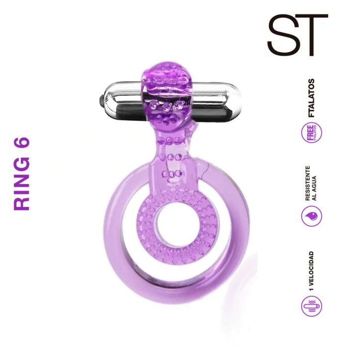 Anillo Doble Ring 6 Purple
