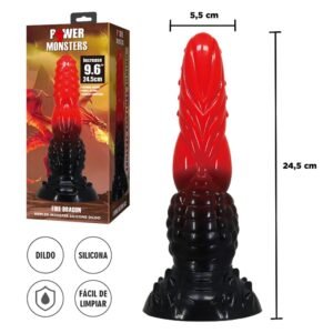 Monster Fire Dragon dildo con sopapa 24cm