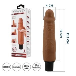 Vibrador color piel deslizante realista 21 cm pelliscable