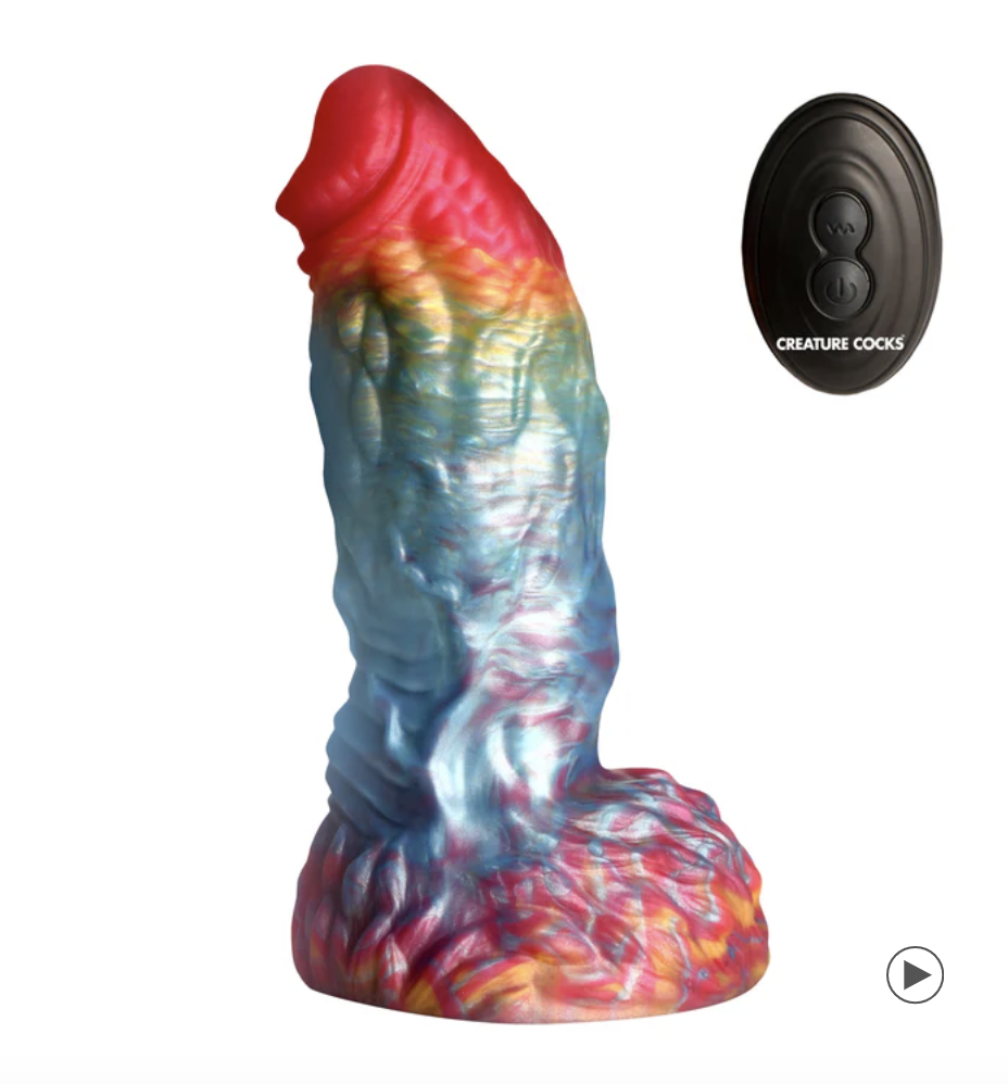 Vibrador Monstruo de silicona vibrador Rainbow Phoenix - Imagen 2
