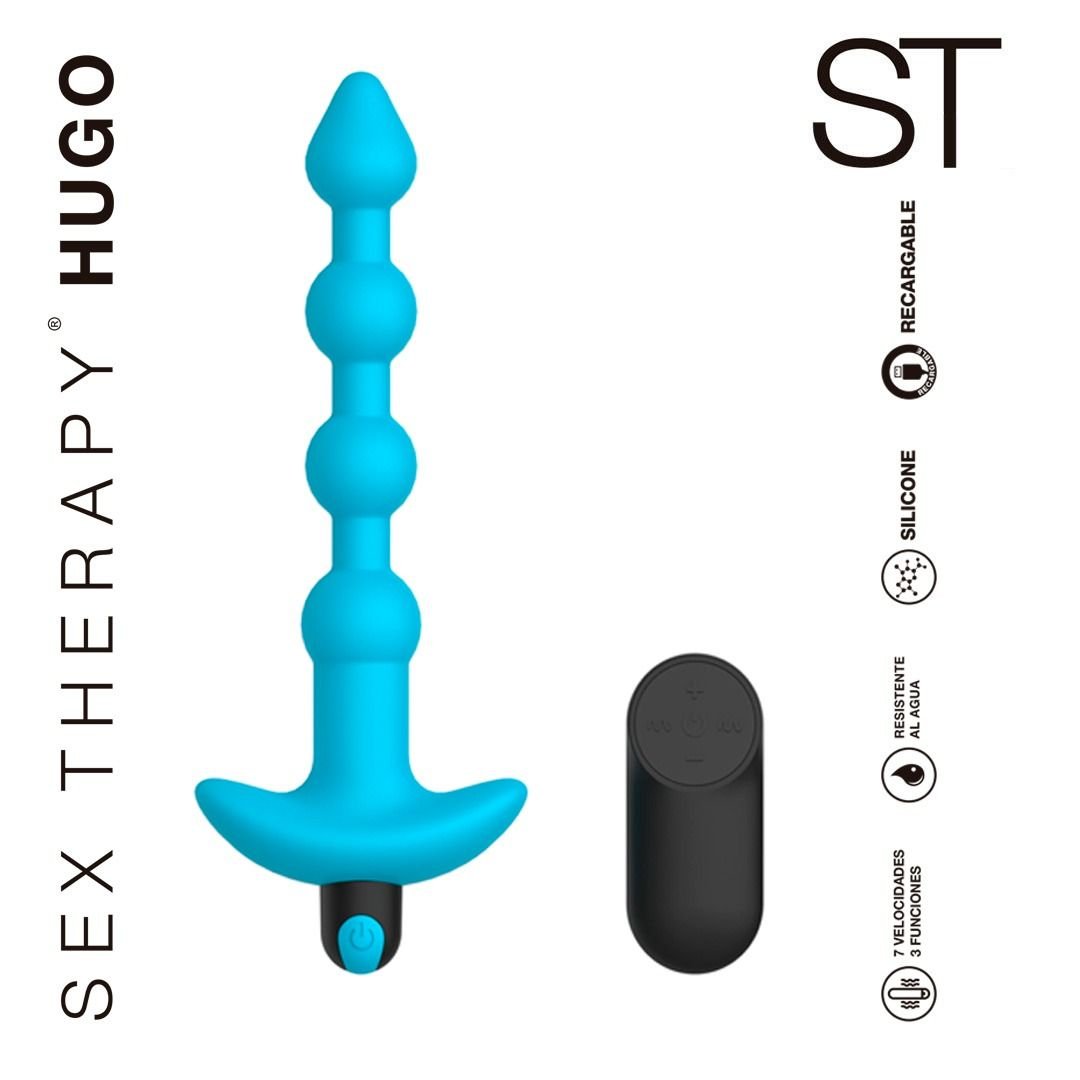Vibrador anal Hugo 21 cm Usb C/control inalámbrico