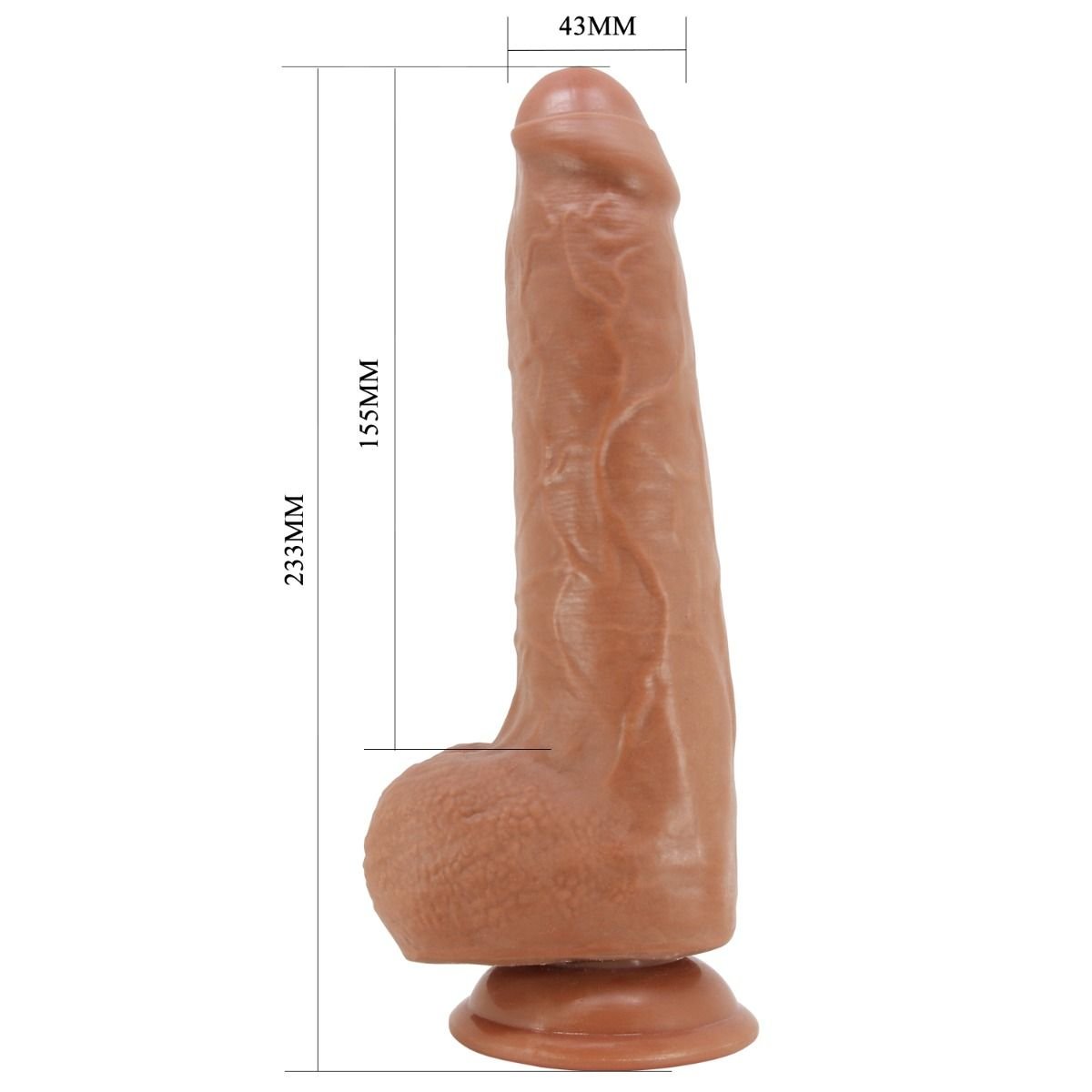 Dildo pellizcable 23cm Realistico - Imagen 4