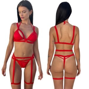 Set elastico conjunto rojo mas portaligas en juego
