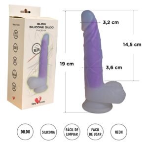 Phoenix Dildo de Silicona Luminoso 19 cm