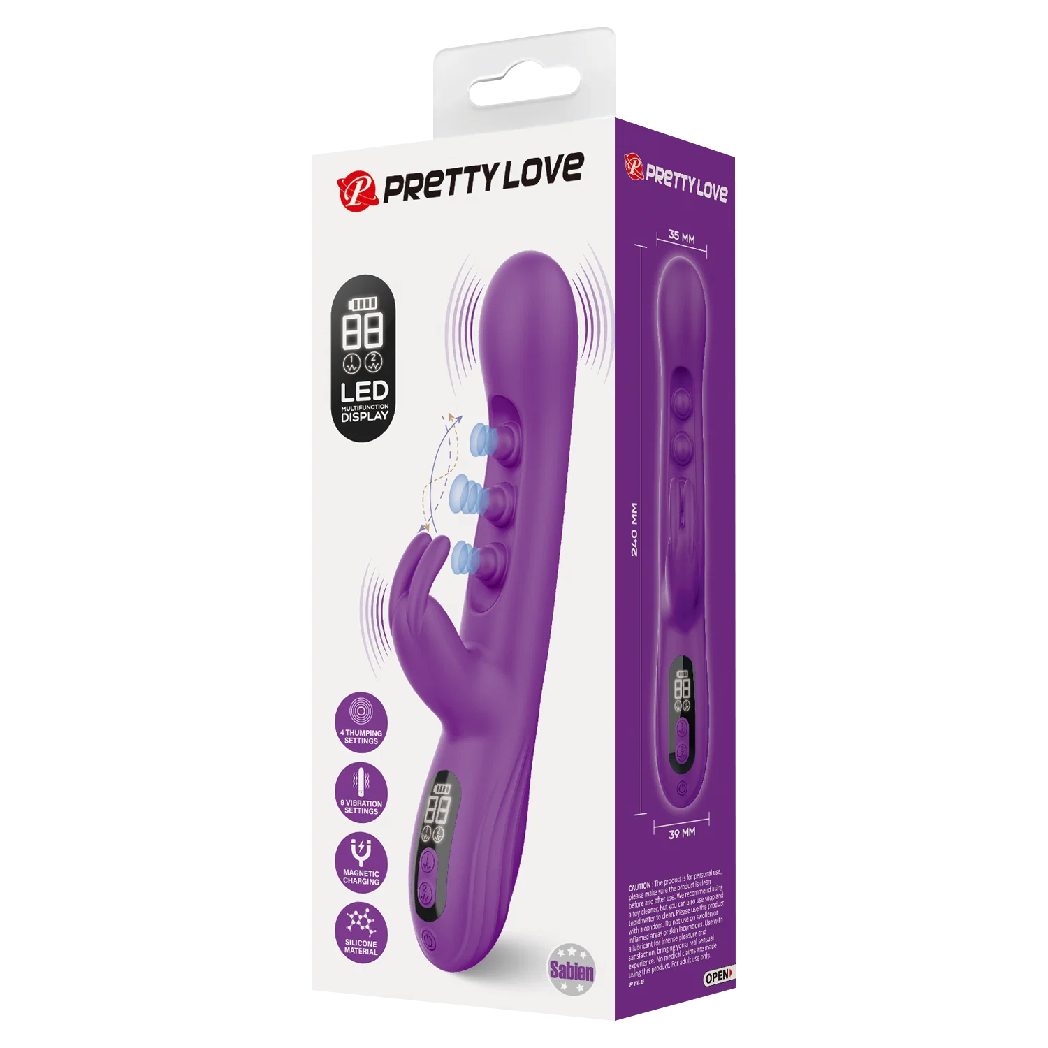 Estimulador Sabien - Vibrador Rabbit - Morado - Imagen 3