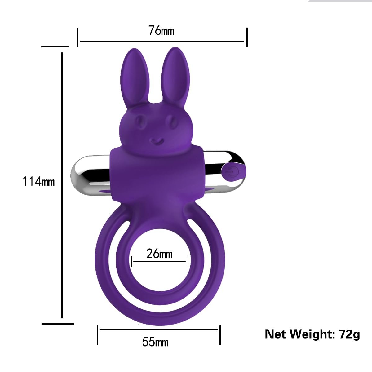 PRETTY LOVE BUNNY COCK RING 2. Anillo con vibro - Imagen 4
