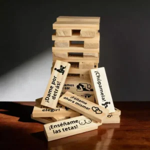 Jenga Juego de Prendas para Parejas – Torre de Madera