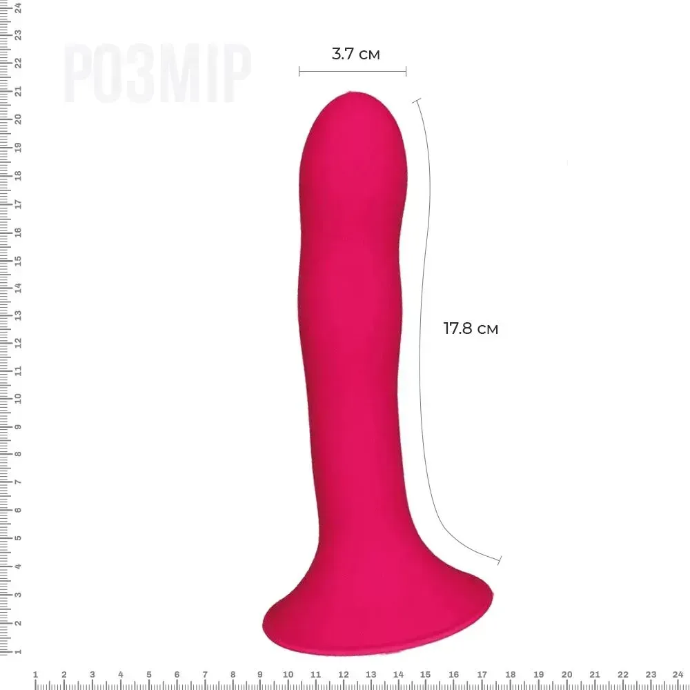 HITSENS 4 - Dildo Termoreactivo de Silicona de Doble Densidad (Color Rosa Fuerte) - Imagen 5