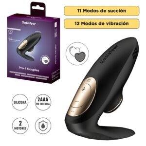 PRO 4 Couples Air Pulse Vibrador para Parejas a pilas