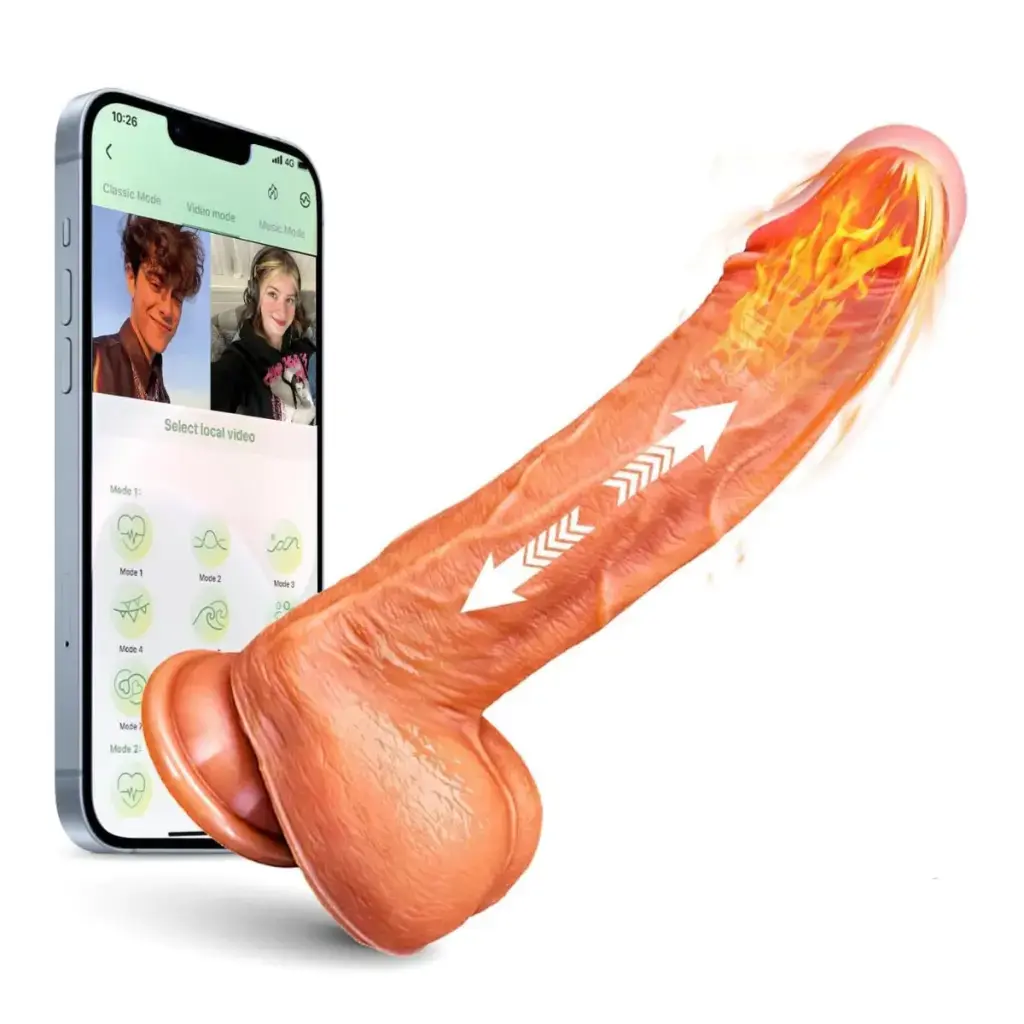 Tyler Vibrador APP  USB, movimiento oscilante y sistema de empuje